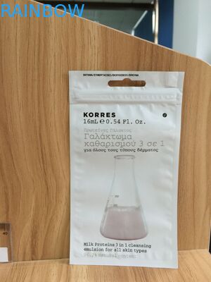 Three Side Seal Clear Depan Tas Kemasan Kosmetik, Pearl Powder Ziplock Pouch