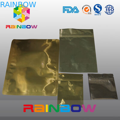 Emas Aluminium Foil Anti Statis Bag Zipper Pouch Packing Untuk Produk Elektronik