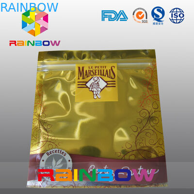 Gold Anti Static Bag / Esd Shielding Produk Elektronik Zipper Bag Custom