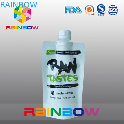 Kemasan Kantong Stand Up Spout Putih Untuk Selai Mentah / Cairan / Makanan Minum