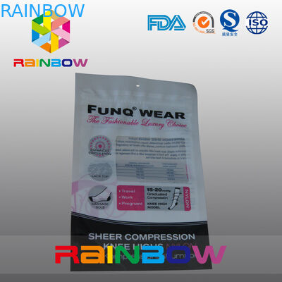 Tas Jendela Plastik Mylar Merah Dan Putih Dengan Ritsleting Atas Untuk Makanan / Garllic Ceria Segar