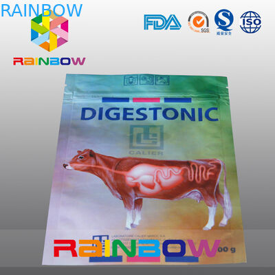 100g Makanan Hewan Peliharaan / Sapi Kemasan Kantong Makanan Hewan Peliharaan Dengan Logo Kustom Dicetak