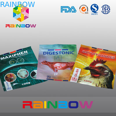 100g Makanan Hewan Peliharaan / Sapi Kemasan Kantong Makanan Hewan Peliharaan Dengan Logo Kustom Dicetak