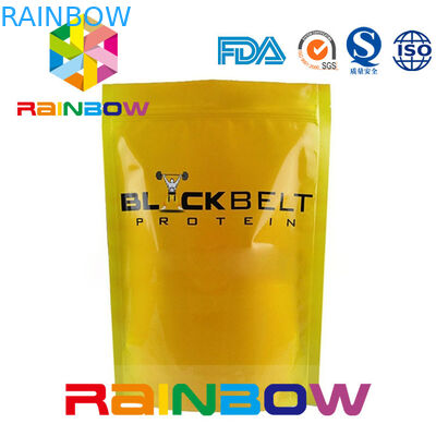 Suplemen Glossy Stand Up Aluminium Foil Pouch Kemasan Zip Lock Powder Bag