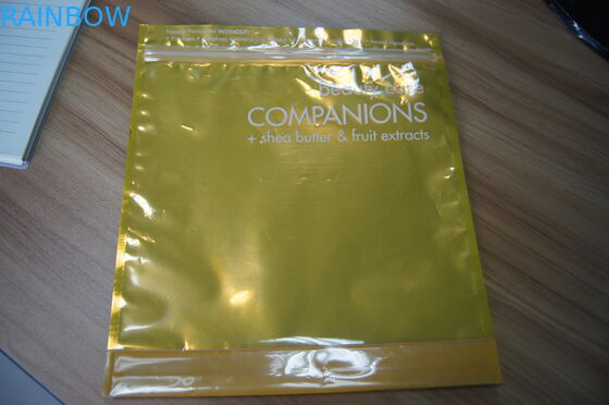 Tas kosmetik plastik transparan tampilan depan dengan ritsleting