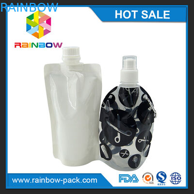 Berdiri makanan bayi Reusable menyemburkan kantong Kemasan dengan ritsleting di atas