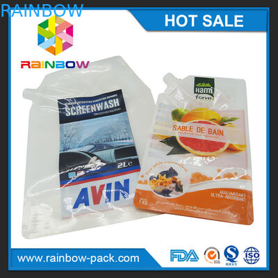 Plastik Reusable Stand Up Squeeze Pouch yang dapat disesuaikan untuk Makanan Bayi / jus / sup