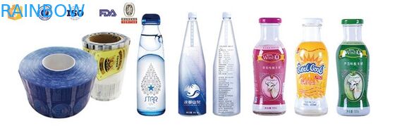 Label Menyusut Lengan PVC / PET Menyusut Lengan Bungkus Untuk Botol / Kaleng