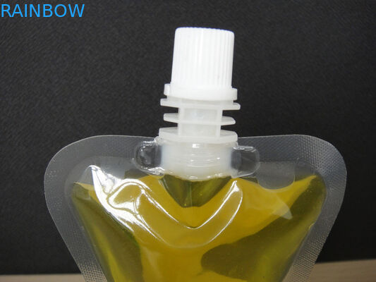 4oz 8oz 16oz 32oz PA / PE Stand up Transparent Spout Bag untuk Kemasan Anggur