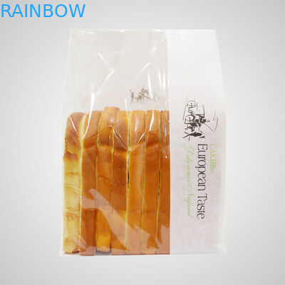 Kantong Kertas Kraft Putih Untuk Roti / Kantung Berdiri Dengan Mylar Dan Jendela Yang Jelas