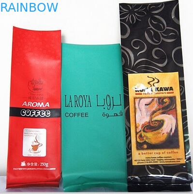 Matt Aluminium Foil Side Gusset Foil Kantung Kemasan Quad Seal Packaging Bag