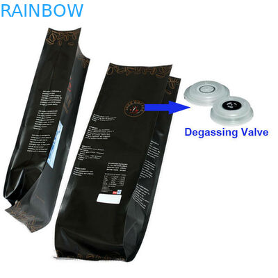 Aluminium Foil Pouch Kemasan Side Gusset Quad Seal Kemasan Coffee Bag dengan Valve