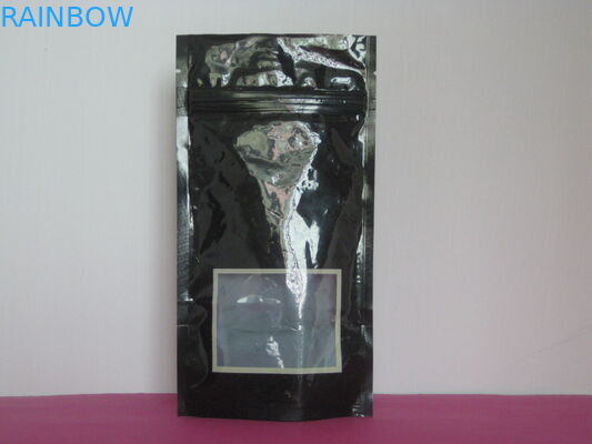 Kemasan Kantong Aluminium Foil Daur Ulang Laminasi Stand Up Matt Mylar Pouch dengan Jendela