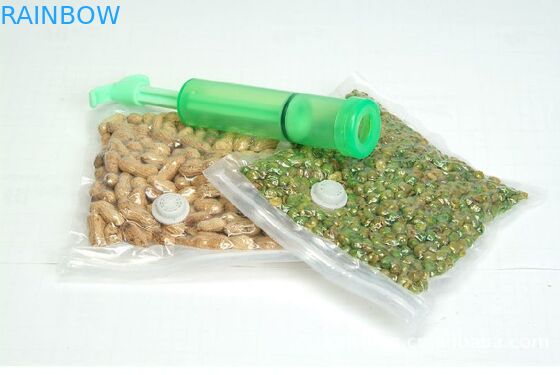 Laminasi 3 sisi vakum pompa kantong udara makanan vakum segel kantong untuk ikan / sayuran