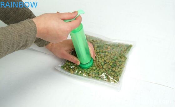 Laminasi 3 sisi vakum pompa kantong udara makanan vakum segel kantong untuk ikan / sayuran