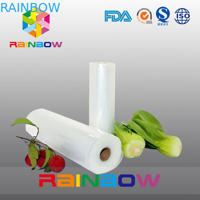 Eco Friendly Buah Makanan Vacuum Seal Kantong Dengan Roll / Sayuran Mesh Bag