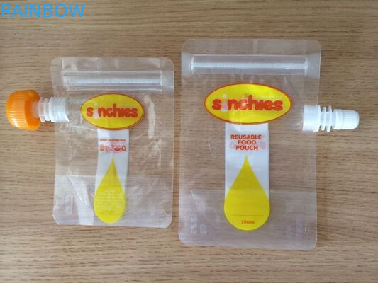 Sertifikasi FDA dapat digunakan kembali kantong semburan makanan cair dengan anti bocor