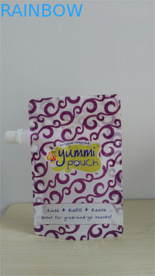 Food Grade Stand Up Spout Pouch untuk Makanan Bayi, Minuman, Jus dengan Zipper &amp; Side Spout