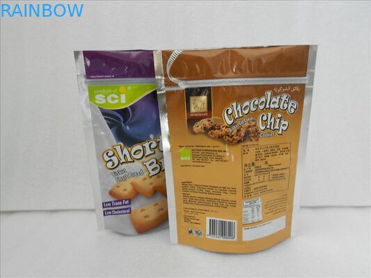 Kemasan kantong plastik Foil yang dapat ditutup kembali Stand Up Aluminium Foil Laminasi Tas Ziplock