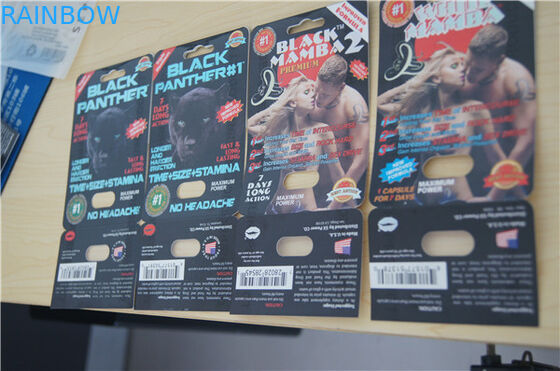 black panther black mamba 1 black mamba 2 Kemasan Kartu Blister Kemasan Pil Seksual