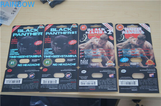 black panther black mamba 1 black mamba 2 Kemasan Kartu Blister Kemasan Pil Seksual