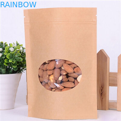 OEM Kraft Paper Mylar Zipper Makanan Bag Stand Up Pouch Packaging
