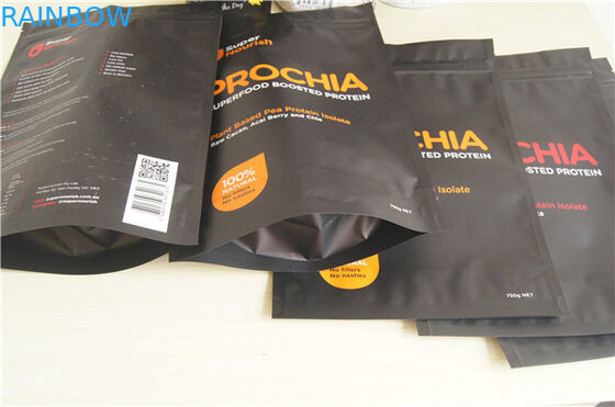 Pencetakan Disesuaikan Stand Up Foil Pouch Packaging Bag Untuk Protein Powder