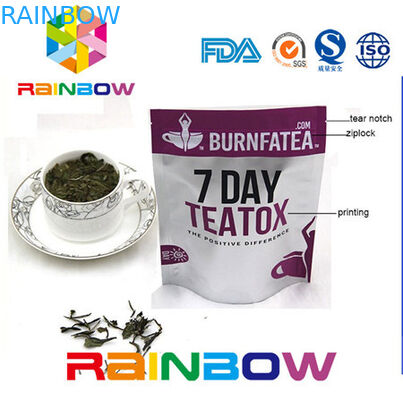 Side Gusseted Doy Pack Kertas Kraft Teh Kemasan Tas Aluminium Foil Kantong Plastik Ziplock