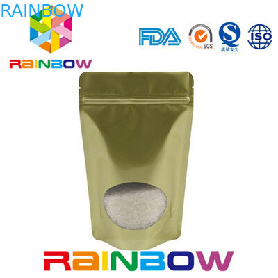 tas kemasan aluminium foil cetak yang disesuaikan dengan ziplock dan jendela yang jelas