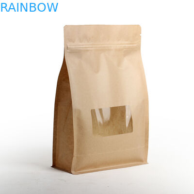 Kelembaban Bukti Datar Bawah Teh Kemasan Tas Dilaminasi Dengan Zipper Dan Jendela