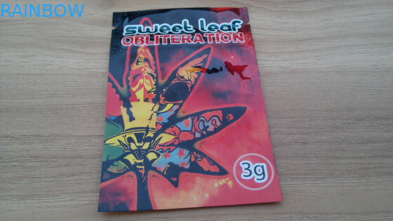 UK 1g, 3g Daun Manis Herbal Dupa Kemasan / Penelitian Kantong Serbuk Kimia Dengan Zipper