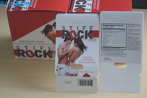 Stiff Rock Card Dan Stiff Rock Box Untuk Penguatan Seksual / Kemasan Pil Seks
