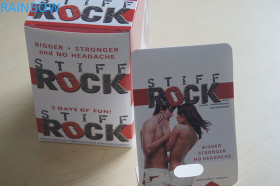 Stiff Rock Card Dan Stiff Rock Box Untuk Penguatan Seksual / Kemasan Pil Seks