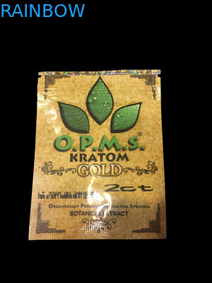 Kratom Herbal Incense Packaging Zip Lock Bag, Kapsom OPMS 3ct Bag