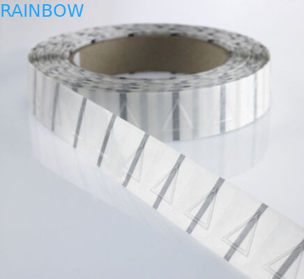 25mm Diameter Segitiga Menyusut Lengan Label Stiker Transparan / Label Peringatan Taktil