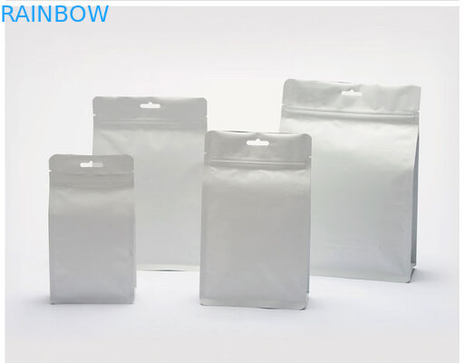 Mylar Zipper Kraft Paper Snack Bag Packaging Dengan Clear Window Untuk Biji Kopi / Kue