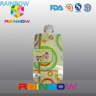 Food Grade Baby Food Pouch Spout Pouch Kemasan dengan Top Spout &amp; Zipper Tahan Lama