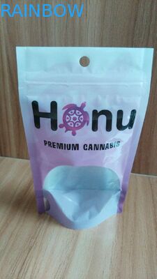 Custom Bawah Gusset Aluminium Foil Mylar Ziplock Bags dengan Clear Window