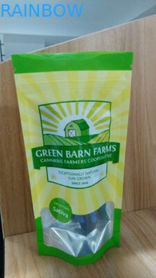 Custom Bawah Gusset Aluminium Foil Mylar Ziplock Bags dengan Clear Window