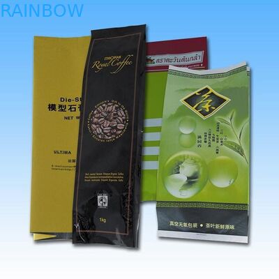 Aluminium Foil Side Gusset Quad Seal Packaging, Kopi / Teh Pacakging Bag