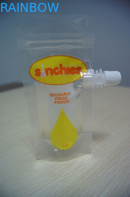 Reusable Waterproof Spout Pouch Kemasan Stand Up Ziplock Kantong Makanan Bayi Dengan Cerat