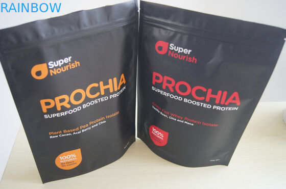 Ziplock Stand Up Aluminium Foil Foil Pouch Packaging Untuk Teh / Kopi / Cairan