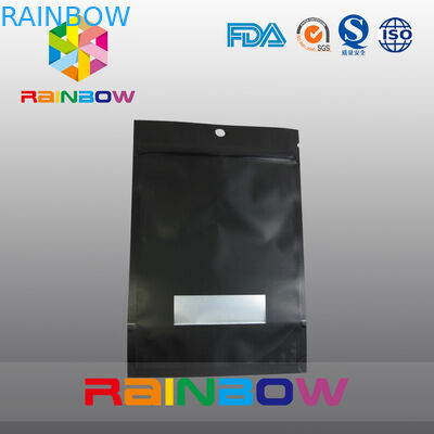 Disesuaikan 2oz Aluminium Foil Berjajar Black Matt Stand Up Coffee Bag dengan Valve