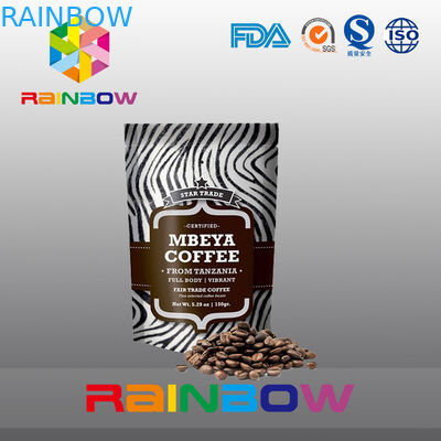 Disesuaikan 2oz Aluminium Foil Berjajar Black Matt Stand Up Coffee Bag dengan Valve