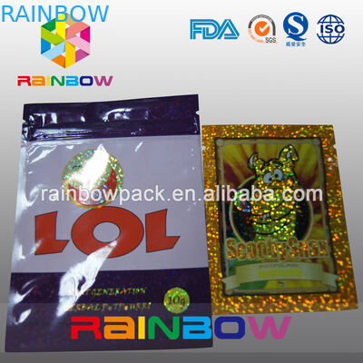 Disesuaikan 4g / 10g Kemasan Herbal Dupa / Tas Ziplock Potpourri