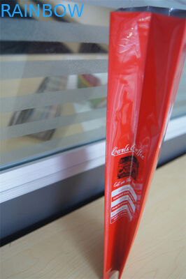 Tas kopi foil sisi gusset aluminium yang disesuaikan dengan katup, merah hijau