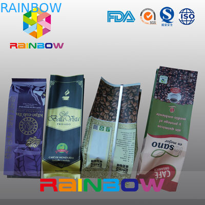 250g aluminium foil kantong teh kemasan sisi tas kopi buhul