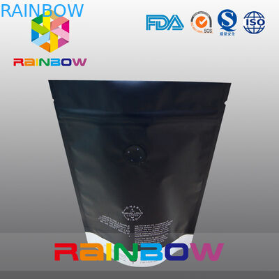 Cetak Kustom 250g Matt Stand Up Ziplock Coffee Bean Bags Dengan Valve