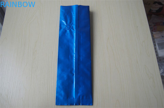 250g Pencetakan Polos Foil Berjajar Kantong Teh Kemasan Sisi Gusset Tas Kopi Dengan Katup