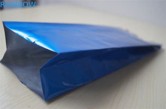 250g Pencetakan Polos Foil Berjajar Kantong Teh Kemasan Sisi Gusset Tas Kopi Dengan Katup